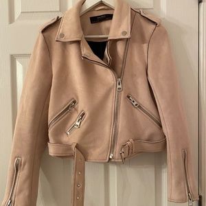 Pink suede jacket